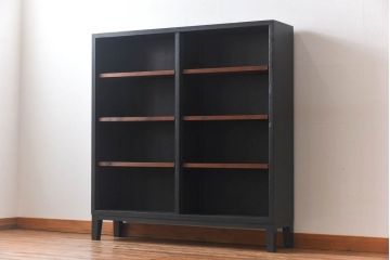 ペイント家具　落ち着いた色味がシックな雰囲気のオープンラック(陳列棚、本棚、ブックシェルフ)