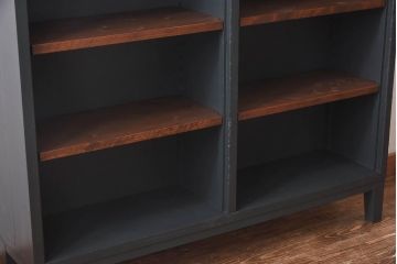 ペイント家具　落ち着いた色味がシックな雰囲気のオープンラック(陳列棚、本棚、ブックシェルフ)