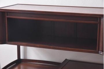 アンティーク家具　和製アンティーク　赤みがかった色合いが美しい唐木の飾り棚(茶棚)