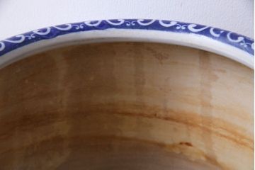 アンティーク雑貨　昭和期　山水図　和の雰囲気漂う瀬戸火鉢(鉢カバー)(1)