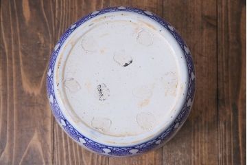 アンティーク雑貨　山水図　日本らしい雰囲気を高める瀬戸火鉢(鉢カバー)