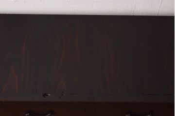 アンティーク家具　和製アンティーク　ヒノキ材　6尺　古い引手が味わい深いタンス(水屋箪笥、引き出し、チェスト)