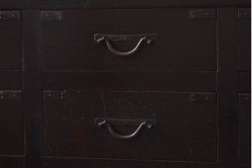 アンティーク家具　和製アンティーク　ヒノキ材　6尺　古い引手が味わい深いタンス(水屋箪笥、引き出し、チェスト)