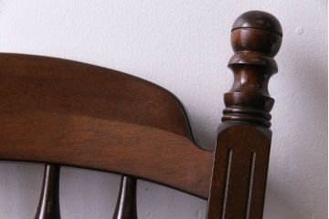 中古　松本民芸家具　#1　アンティーク調にも馴染む安川式スピンドルチェア(ダイニングチェア)(1)
