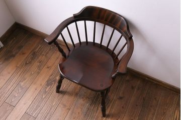 中古　松本民芸家具　91型　落ち着いた雰囲気漂うキャプテンチェア(アームチェア)(1)