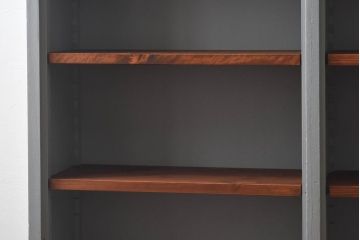 アンティーク家具　ペイントカラーと木のコントラストが素敵なオープンラック(陳列棚、本棚、ブックシェルフ)