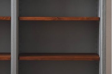 アンティーク家具　ペイントカラーと木のコントラストが素敵なオープンラック(陳列棚、本棚、ブックシェルフ)