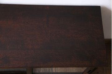 中古　松本民芸家具　ガラスを入れてリメイクしたレトロな戸棚(収納棚)