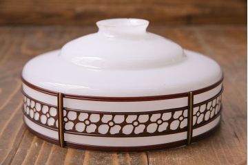 昭和期　花のモチーフが可愛らしいレトロなペンダントライト(天井照明、シェード)