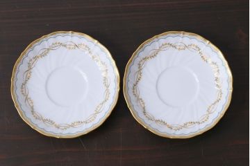 アンティーク雑貨　中古　ノリタケ(Noritake、則武)　ダイヤモンドコレクション印　カップ&ソーサー2客セット(洋食器)(2)