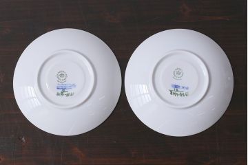 アンティーク雑貨　中古　ROYAL COPENHAGEN(ロイヤルコペンハーゲン)　ブルーフラワー　プレイン　カップ&ソーサー(コーヒーカップ、洋食器)2客セット(1)