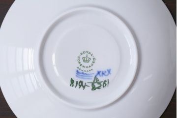 アンティーク雑貨　中古　ROYAL COPENHAGEN(ロイヤルコペンハーゲン)　ブルーフラワー　プレイン　カップ&ソーサー(コーヒーカップ、洋食器)2客セット(2)