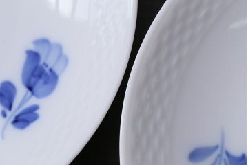 アンティーク雑貨　中古　ROYAL COPENHAGEN(ロイヤルコペンハーゲン)　ブルーフラワー　プレイン　カップ&ソーサー(コーヒーカップ、洋食器)2客セット(3)