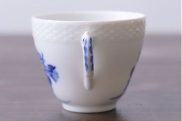 アンティーク雑貨　中古　ROYAL COPENHAGEN(ロイヤルコペンハーゲン)　ブルーフラワー　プレイン　カップ&ソーサー(コーヒーカップ、洋食器)2客セット