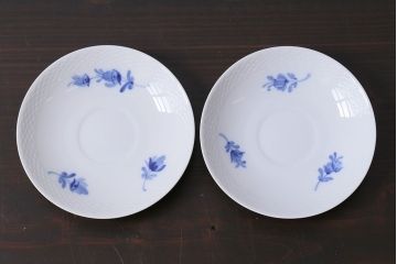 アンティーク雑貨　中古　ROYAL COPENHAGEN(ロイヤルコペンハーゲン)　ブルーフラワー　プレイン　カップ&ソーサー(コーヒーカップ、洋食器)2客セット