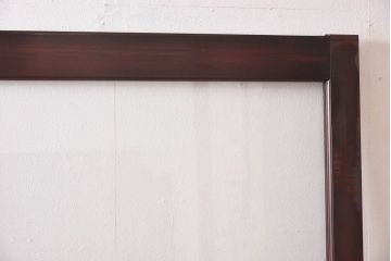 和製アンティーク　味わいのある木味が魅力の大判ガラス戸2枚セット(引き戸、建具)