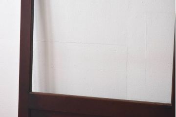 和製アンティーク　味わいのある木味が魅力の大判ガラス戸2枚セット(引き戸、建具)