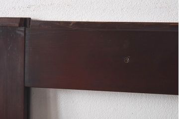 和製アンティーク　味わいのある木味が魅力の大判ガラス戸2枚セット(引き戸、建具)