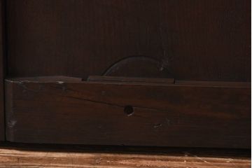 和製アンティーク　総栗材　古い金具が渋い味わいの蔵戸(板戸、引き戸、建具、玄関戸)