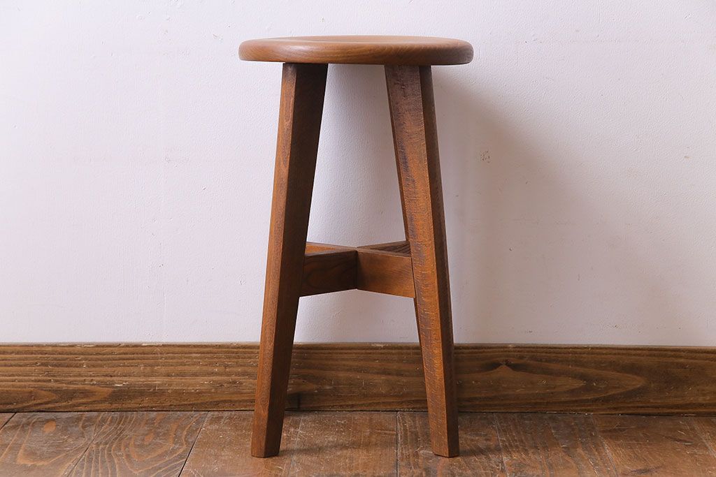 レトロ家具　昭和レトロ　柔らかな佇まいが魅力のスツール(椅子、チェア)