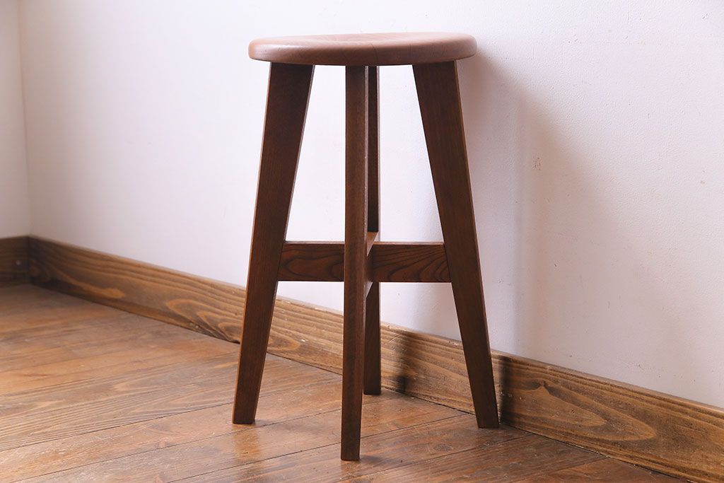 レトロ家具　昭和レトロ　柔らかな佇まいが魅力のスツール(椅子、チェア)