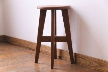レトロ家具　昭和レトロ　柔らかな佇まいが魅力のスツール(椅子、チェア)