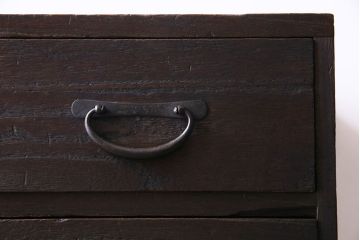 レトロ家具　前板桐材製　昭和レトロな雰囲気が魅力のチェスト(箪笥、引き出し)