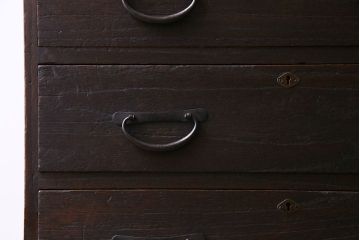 レトロ家具　前板桐材製　昭和レトロな雰囲気が魅力のチェスト(箪笥、引き出し)