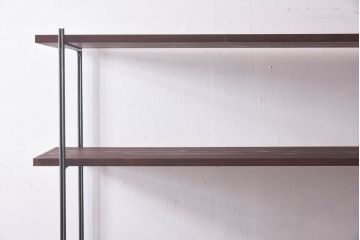 ラフジュ工房オリジナル 空間になじむ細身のアイアンラック【小】(陳列棚、飾り棚)