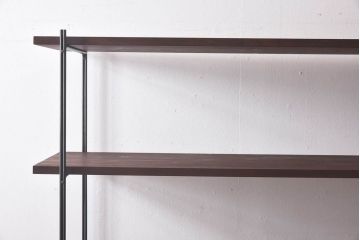 ラフジュ工房オリジナル 空間になじむ細身のアイアンラック【中】(陳列棚、飾り棚)