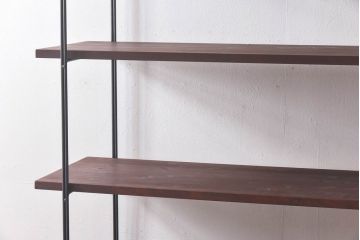 ラフジュ工房オリジナル 空間になじむ細身のアイアンラック【中】(陳列棚、飾り棚)