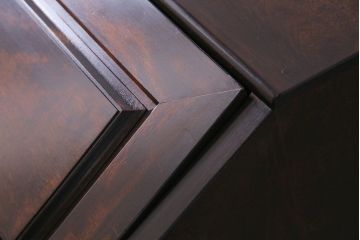 中古　お買い得品　松本民芸家具　H型ボールフットライティングビューロー(ワークデスク、在宅ワーク、在宅用)(1)