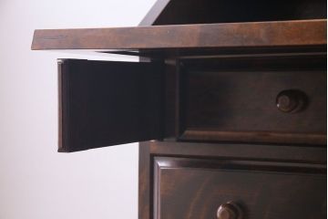 中古　お買い得品　松本民芸家具　H型ボールフットライティングビューロー(ワークデスク、在宅ワーク、在宅用)(1)