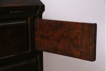 中古　お買い得品　松本民芸家具　H型ボールフットライティングビューロー(ワークデスク、在宅ワーク、在宅用)(1)