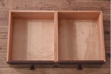 中古美品　松本民芸家具　サイドテーブルになる羽根付きの2人掛けベンチ
