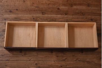 中古　北海道民芸家具　高級感のある色合いのHM165K食器棚(カップボード、キャビネット)(定価約57万円)(1)