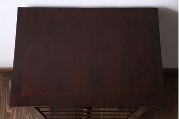 中古　松本民芸家具　シックな佇まいが魅力の書類整理タンス(チェスト、引き出し)(定価約23万円)