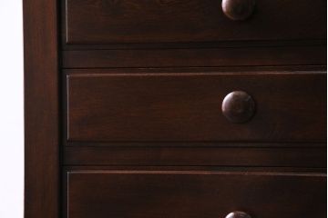 中古　松本民芸家具　シックな佇まいが魅力の書類整理タンス(チェスト、引き出し)(定価約23万円)