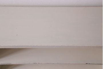 ペイント家具　壁紙が可愛らしいレトロな収納棚(キャビネット、オープンラック、本棚)