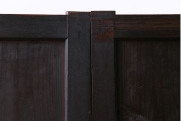 和製アンティーク　杉材　渋みのある深い色味が魅力的な板戸(窓、引き戸、建具)2枚セット