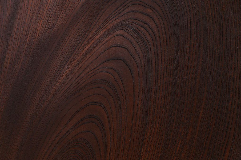 和製アンティーク　総ケヤキ材　ダイナミックな杢目が美しい板戸(窓、引き戸、建具)2枚セット