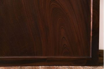 和製アンティーク　総ケヤキ材　ダイナミックな杢目が美しい板戸(窓、引き戸、建具)2枚セット