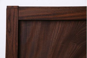 和製アンティーク　総ケヤキ材　ダイナミックな杢目が美しい板戸(窓、引き戸、建具)2枚セット