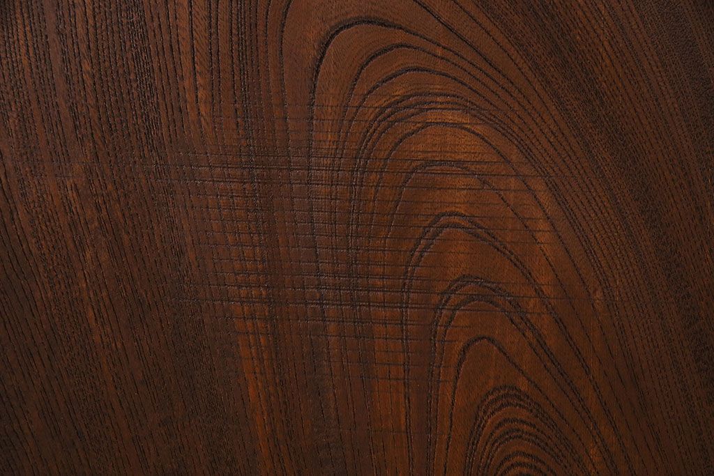 和製アンティーク　総ケヤキ材　ダイナミックな杢目が美しい板戸(窓、引き戸、建具)2枚セット