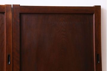 和製アンティーク　明治大正期　なめらかな木肌が美しい板戸(窓、引き戸、建具)2枚セット