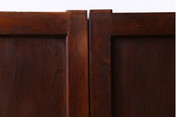 和製アンティーク　明治大正期　なめらかな木肌が美しい板戸(窓、引き戸、建具)2枚セット