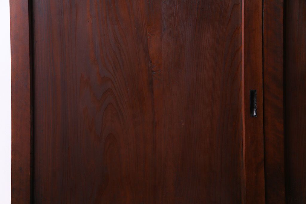 和製アンティーク　明治大正期　なめらかな木肌が美しい板戸(窓、引き戸、建具)2枚セット