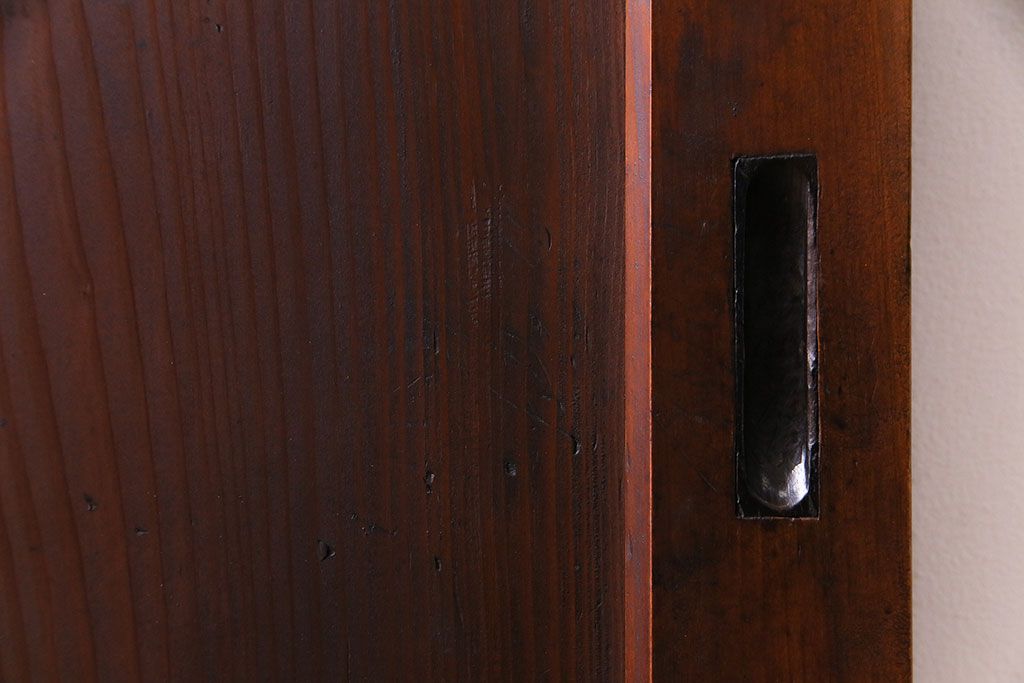 和製アンティーク　明治大正期　なめらかな木肌が美しい板戸(窓、引き戸、建具)2枚セット