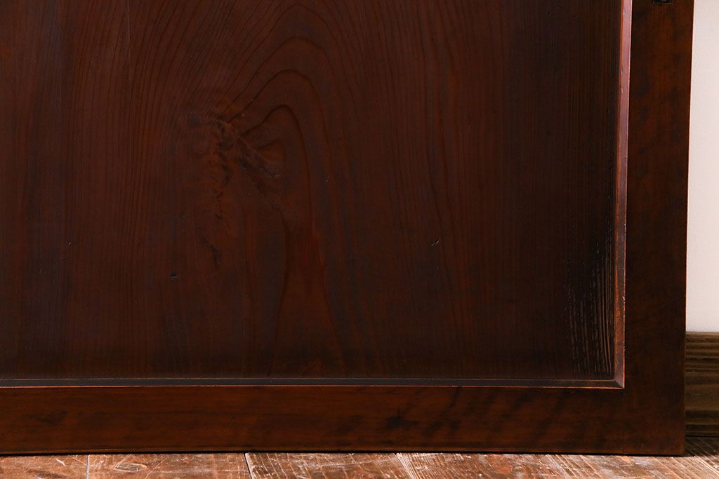 和製アンティーク　明治大正期　なめらかな木肌が美しい板戸(窓、引き戸、建具)2枚セット