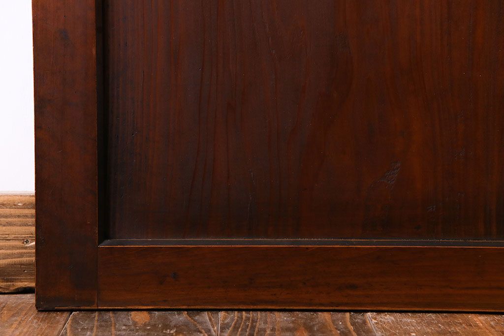 和製アンティーク　明治大正期　なめらかな木肌が美しい板戸(窓、引き戸、建具)2枚セット